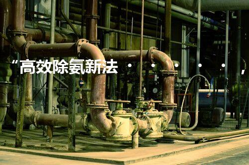 “高效除氨新法，破解氨氮廢水超標難題”